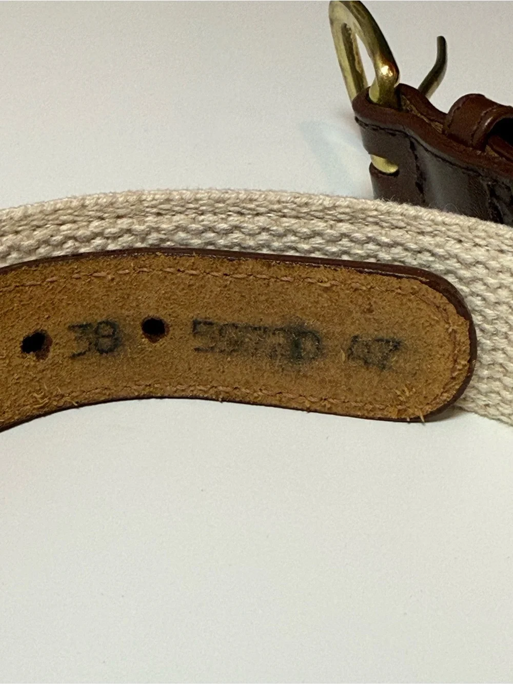 Canterbury Nautical Signal Flag Leather Belt Size 38